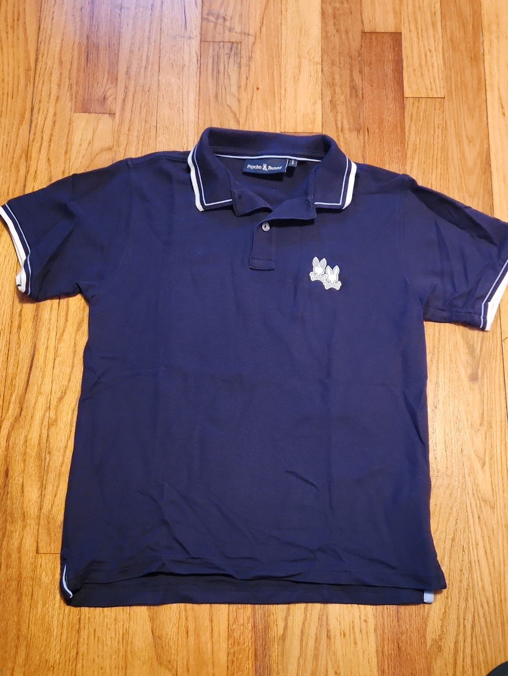 EUC Big Boys Psycho Bunny Navy Polo w/ White Trim (XL Fits Like A LARGE)